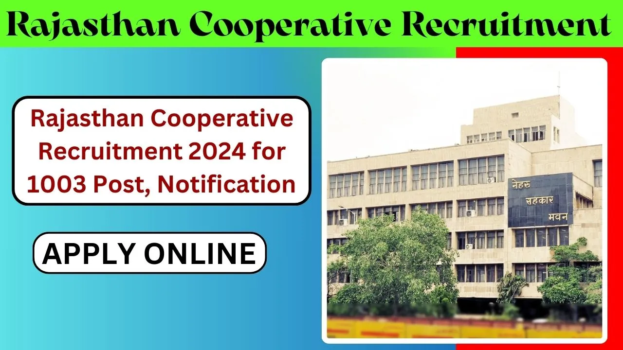 Rajasthan Cooperative Recruitment 2024